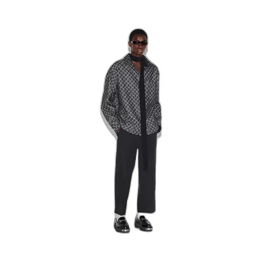 Reversible Wool And Gg Denim Shirt