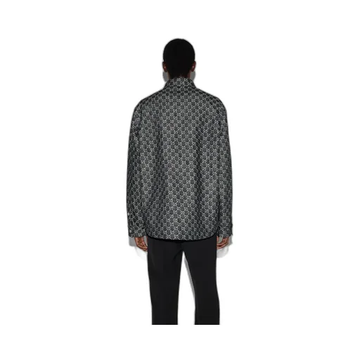 Reversible Wool And Gg Denim Shirt
