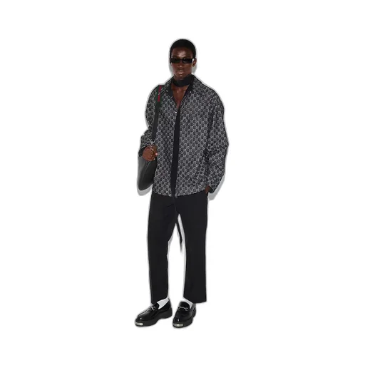 Reversible Wool And Gg Denim Shirt