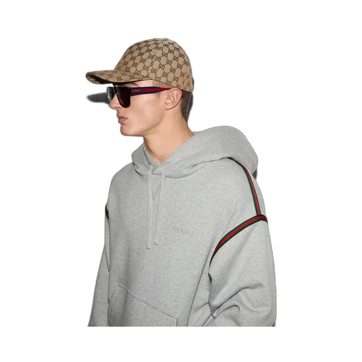 Cotton Jersey Hooded Sweatshirt With Web