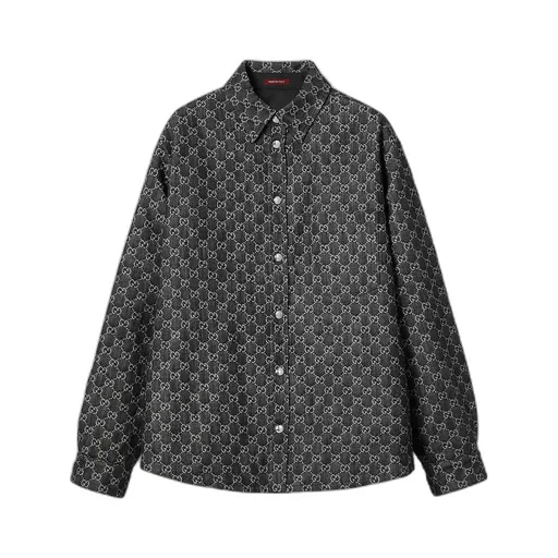 Reversible Wool And Gg Denim Shirt