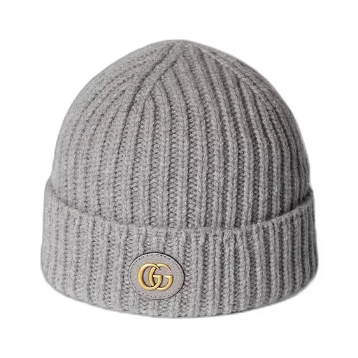 Wool Cashmere Hat With Double G