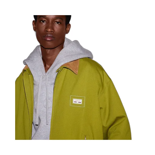 Cotton Canvas Jacket With Web Label