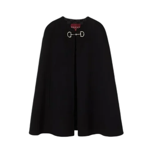 Wool And Silk Horsebit Cape