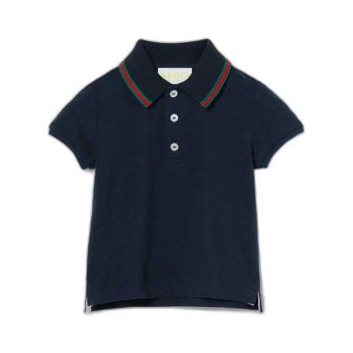 Baby Cotton Polo Shirt With Web