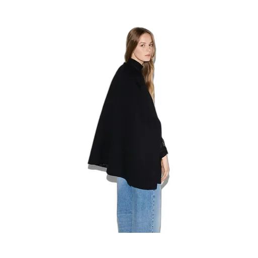Wool And Silk Horsebit Cape