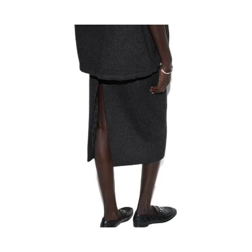 Embroidered Wool And Silk Skirt