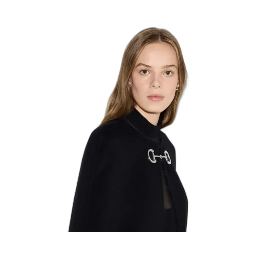 Wool And Silk Horsebit Cape