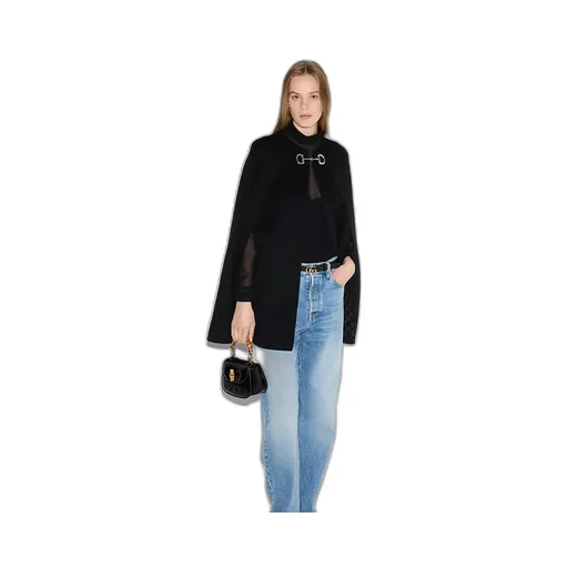 Wool And Silk Horsebit Cape