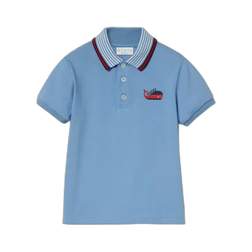 Children's Cotton Polo Shirt With Embroidery
