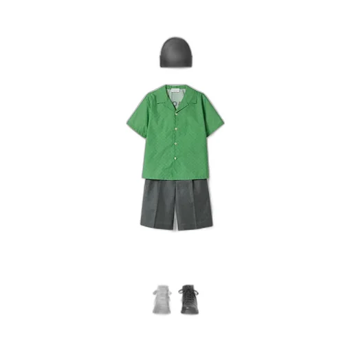 Children's Printed Gg Cotton Shirt