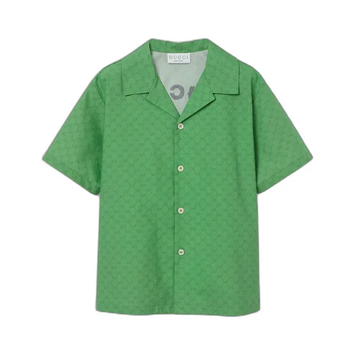 Children's Printed Gg Cotton Shirt