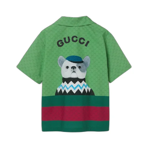 Children's Printed Gg Cotton Shirt