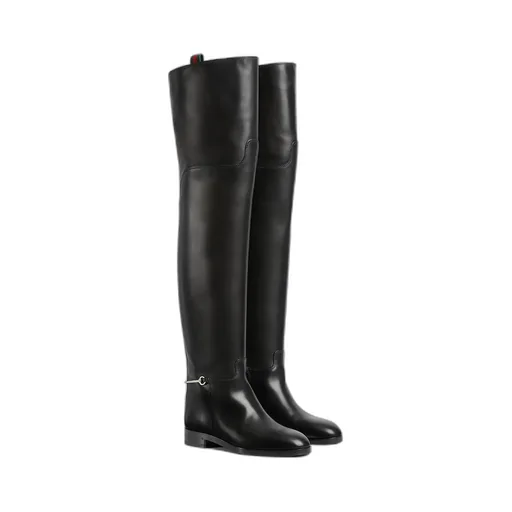 Slim Horsebit Knee-High Boot