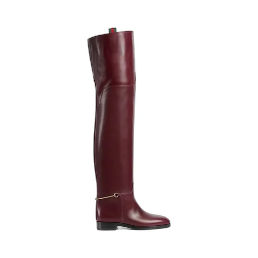 Slim Horsebit Knee-High Boot