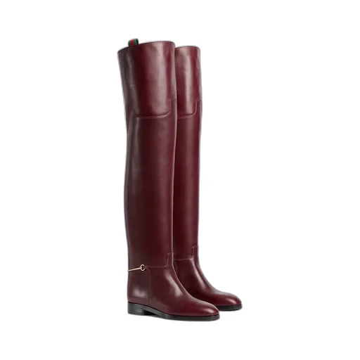 Slim Horsebit Knee-High Boot