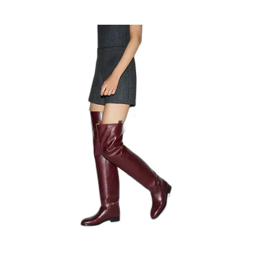 Slim Horsebit Knee-High Boot
