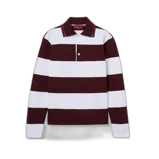 Embroidered Cotton Knit Polo Shirt