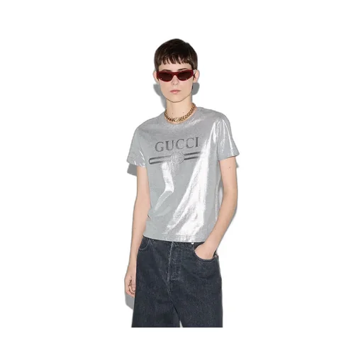Printed Laminated Cotton T-Shirt