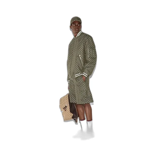 Cotton Jacquard Shorts With Gg Shadow