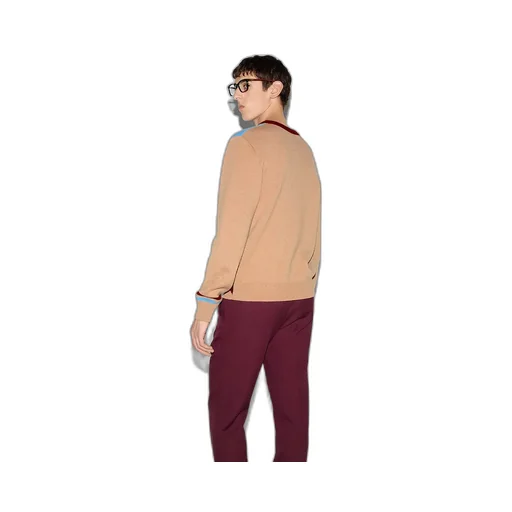 Wool Cashmere Argyle Sweater