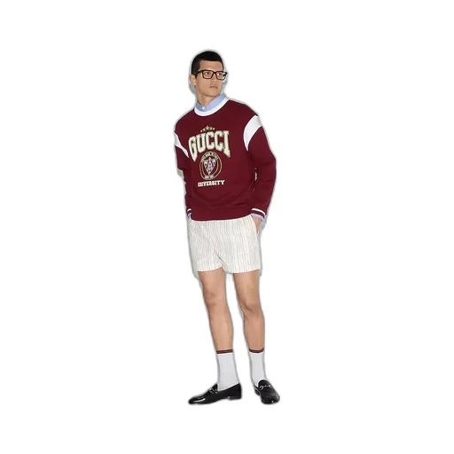 Striped Cotton Poplin Shorts