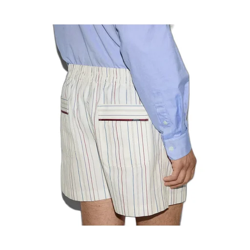 Striped Cotton Poplin Shorts