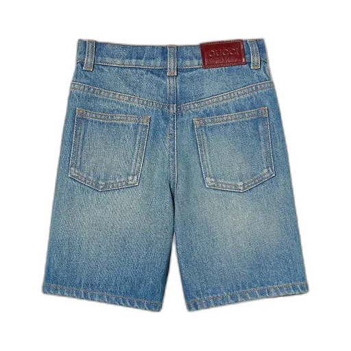 Children's Denim Shorts With Web