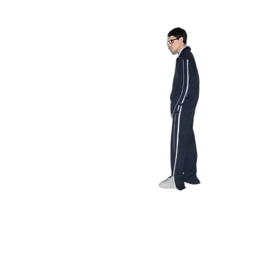 Embroidered Wool Twill Pant