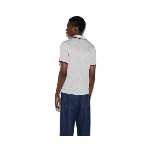 Lamé Knit Polo Shirt