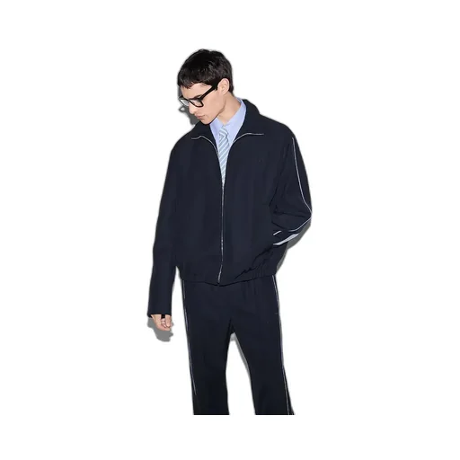 Embroidered Wool Twill Jacket