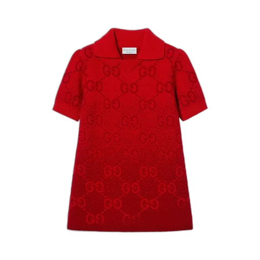 Children's Gg Wool Jacquard Dress