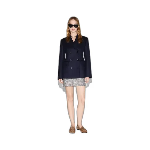 Embroidered Wool Coat