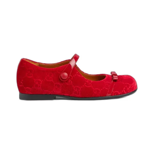 Children's Gg Ballet Flat With Bow