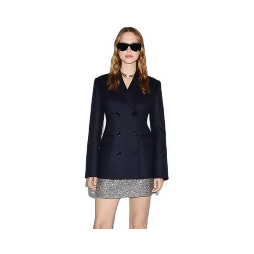 Embroidered Wool Coat