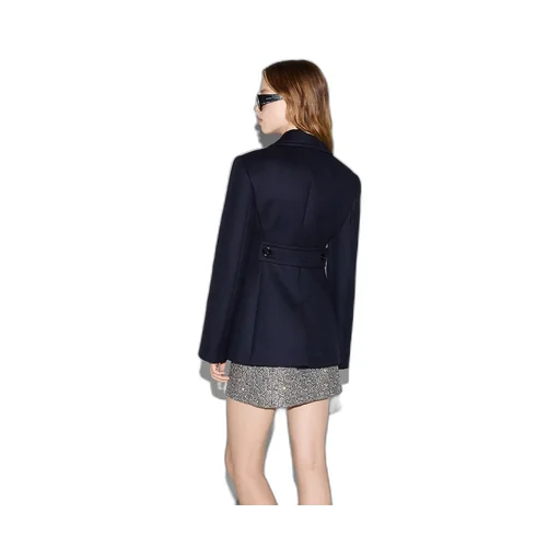 Embroidered Wool Coat