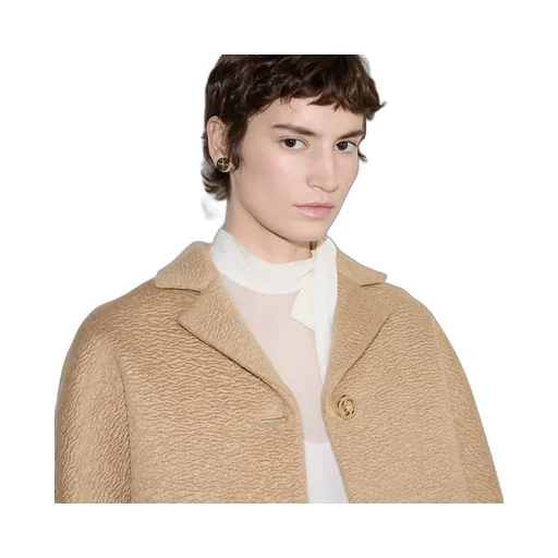Coated Wool Coat