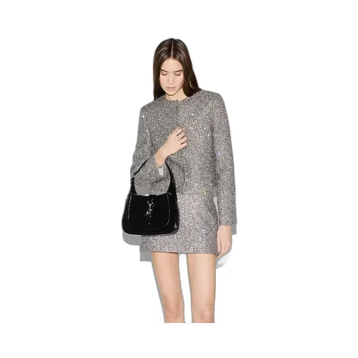 Embroidered Gg Wool Tweed Jacket