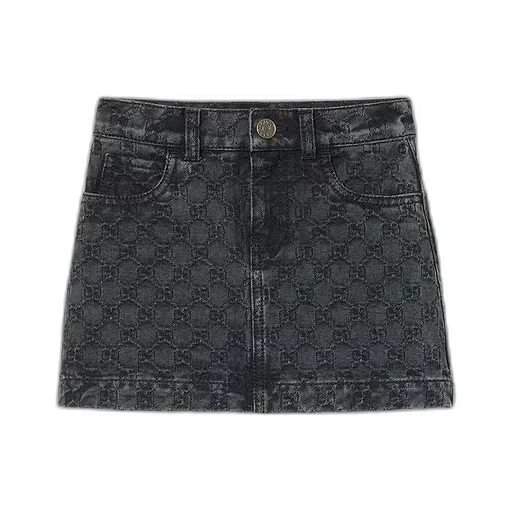 Children's Gg Denim Mini Skirt