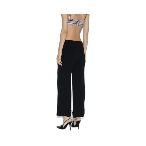 Embroidered Viscose Sable Trouser