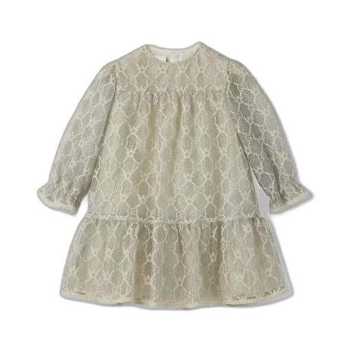 Baby Gg Cotton Lamé Dress