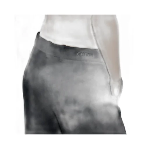 Embroidered Viscose Sable Trouser