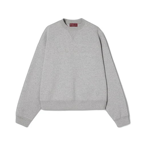 Cotton Jersey Embossed Sweatshirt