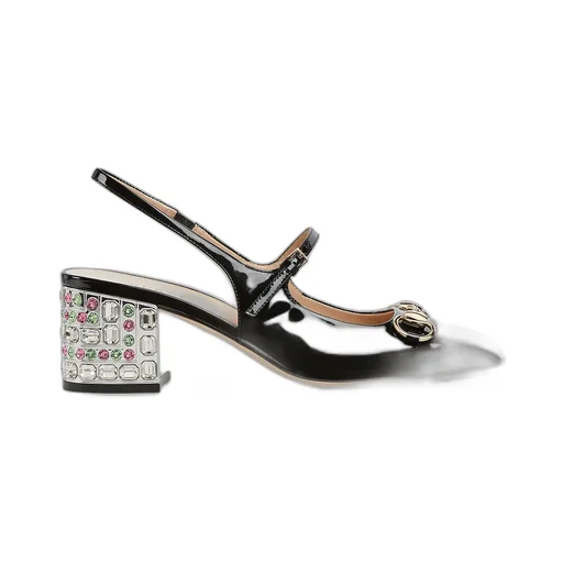 Horsebit Pump With Crystals