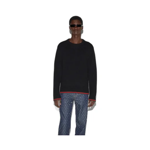 Wool Cashmere Rib Knit Sweater