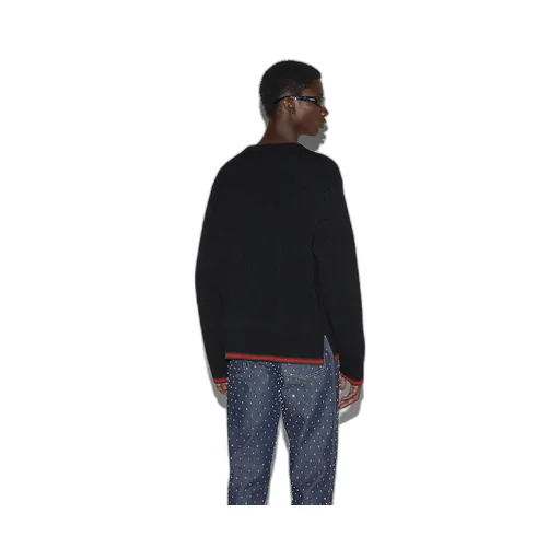 Wool Cashmere Rib Knit Sweater