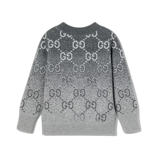 Children's Gg Wool Jacquard Cardigan