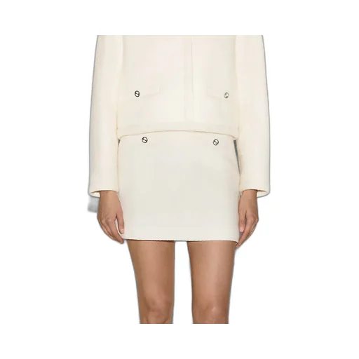 Wool Bouclé Mini Skirt
