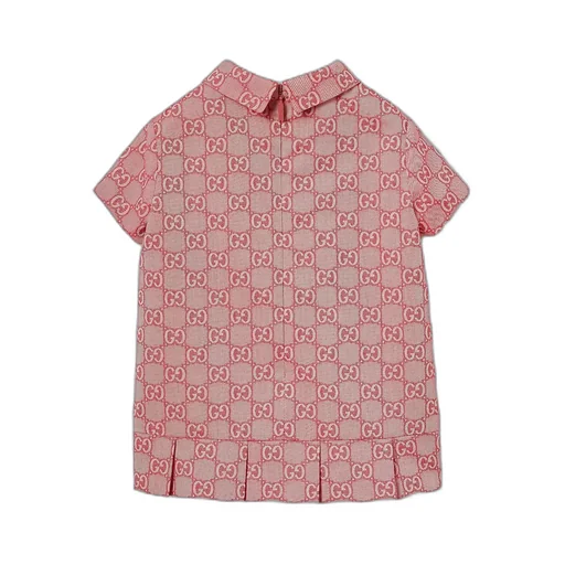 Baby Gg Cotton Twill Dress