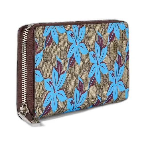 Gg Printed Zip Around Wallet